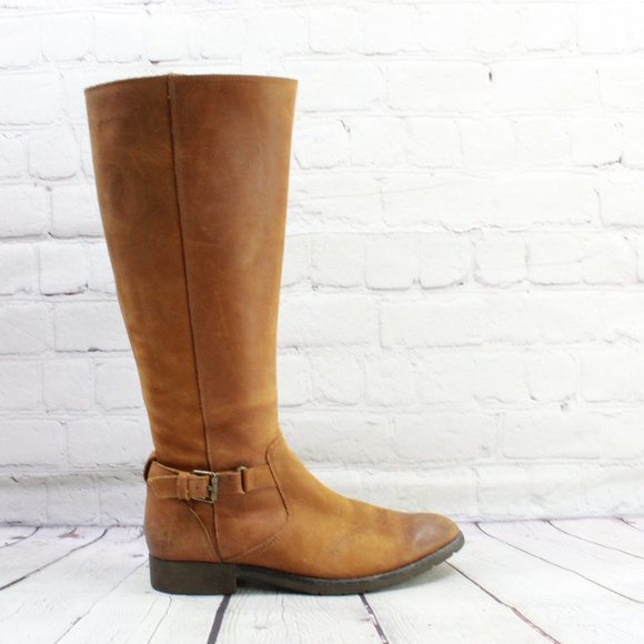 Sebago Shoes - Sebago Nashoba Brown Leather Knee High WP Riding Boots Size 7 M